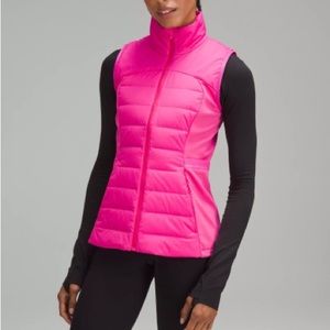 Womens Lululemon Down For It All Vest, Pink, size 4